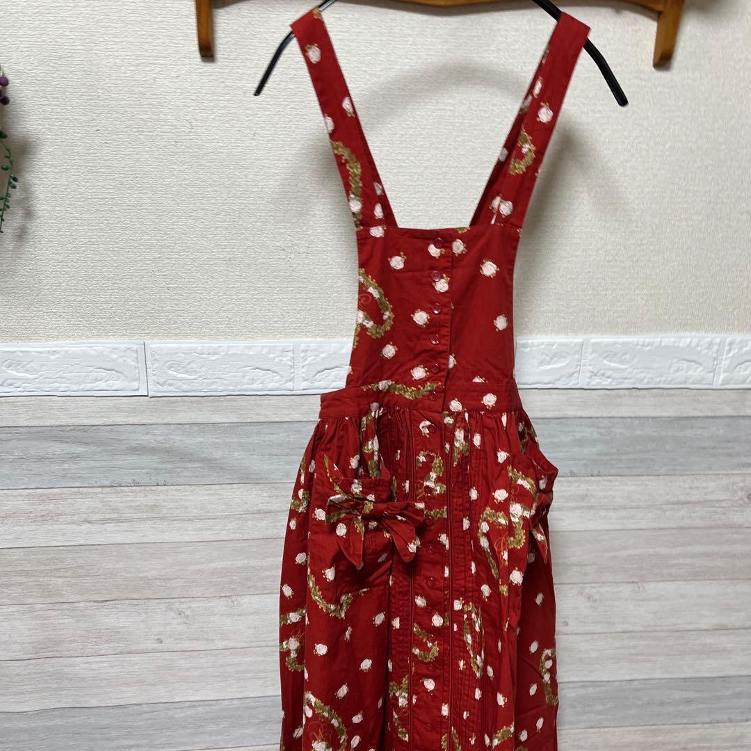 ピンクハウス　ハートリース　ワンピース＆エプロンワンピースセットピンク　赤