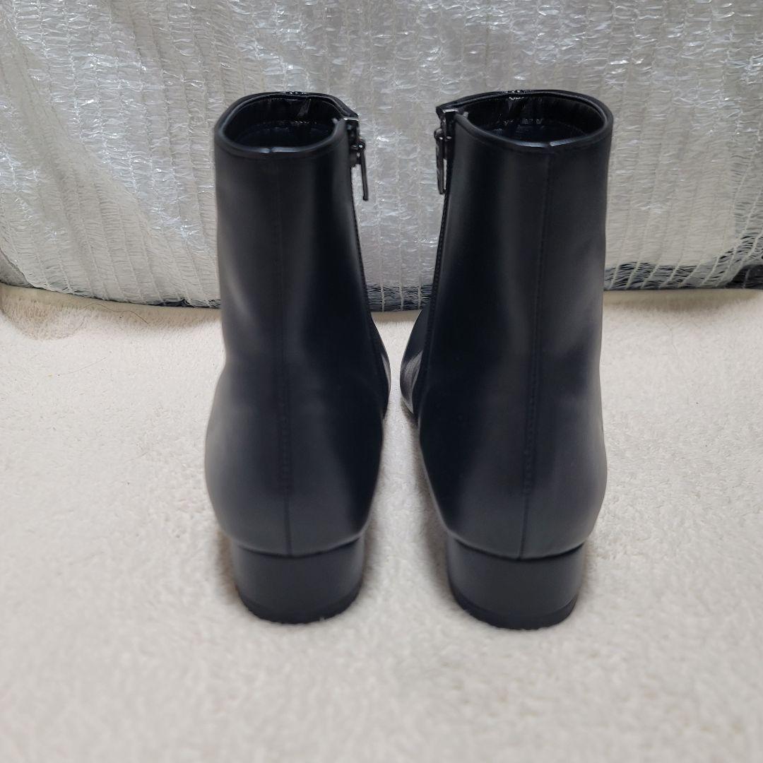 ラクナ RAKUNA 整体シューズ ブラック ショートブーツ サイドジップ M