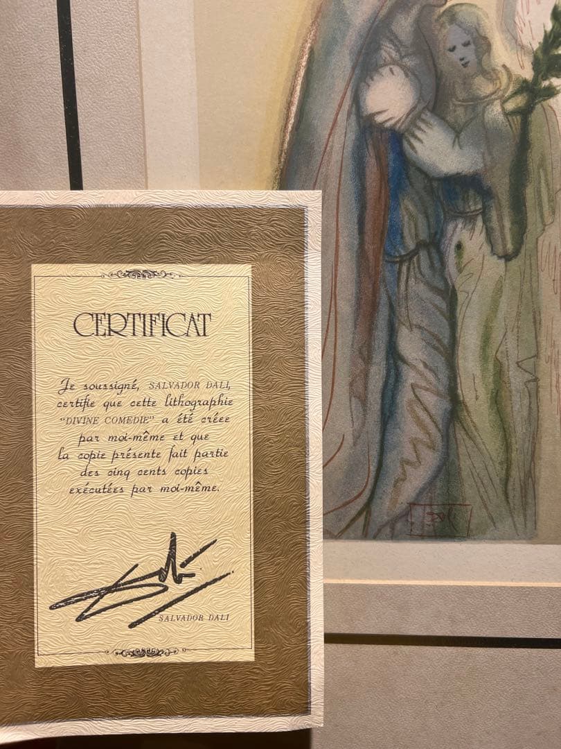 他の方発送×Salvador Dalí 【神曲】 lithograph 証明書