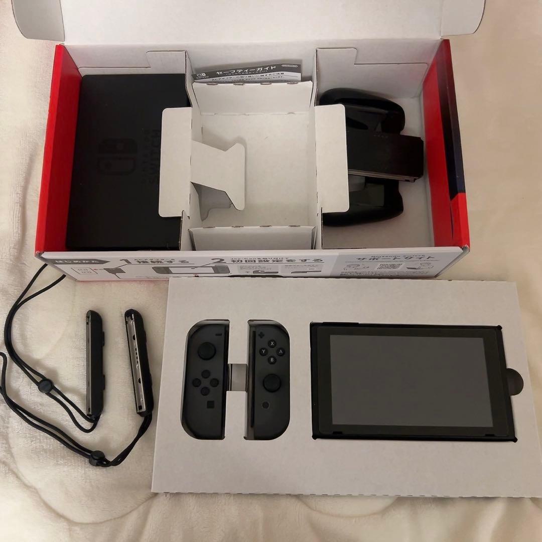Switch本体 箱有 ソフト3本付 フルセット　付属品完備
