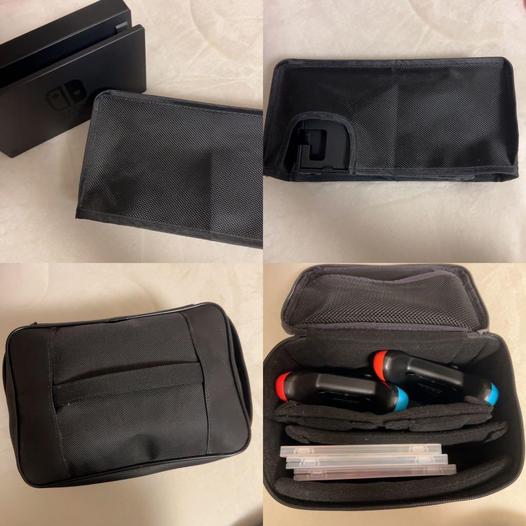 Switch本体 箱有 ソフト3本付 フルセット　付属品完備