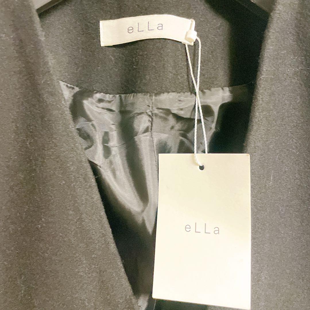 未使用　タグ付き　eLLa エラ　ウール　コクーン　ジレ　ベスト　ブラック