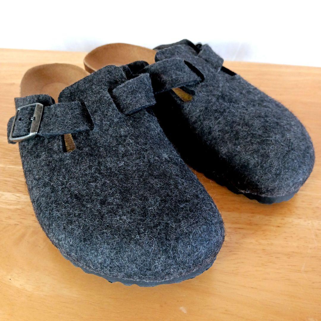 極美品◆ビルケンシュトック　ボストン　フェルト　38　BIRKENSTOCK