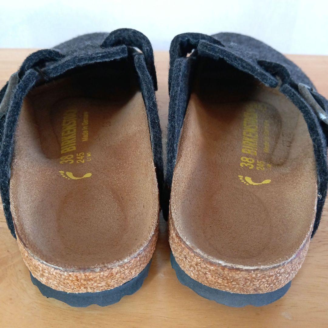 極美品◆ビルケンシュトック　ボストン　フェルト　38　BIRKENSTOCK