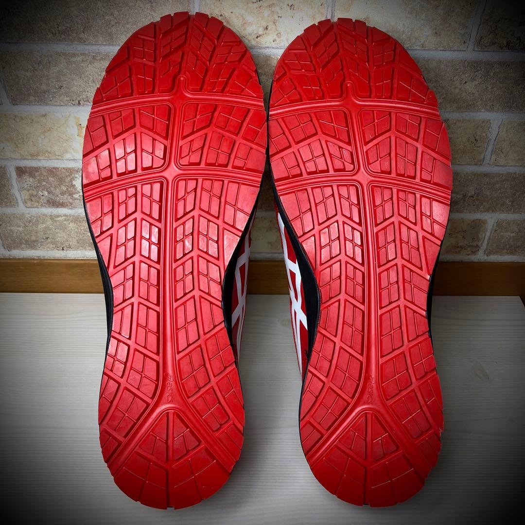 【廃番未使用】ASICS CP103 安全靴 レッド×ホワイト 大きいサイズ
