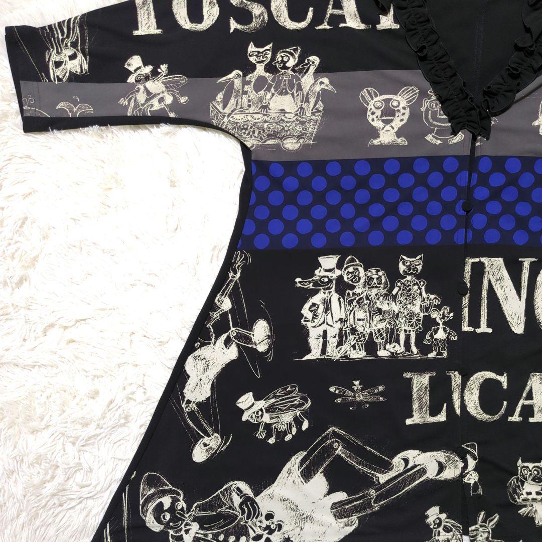 【専用】TOKUKO 1er VOL　前開きチュニック　ピノキオ　濃紺✕青ドット