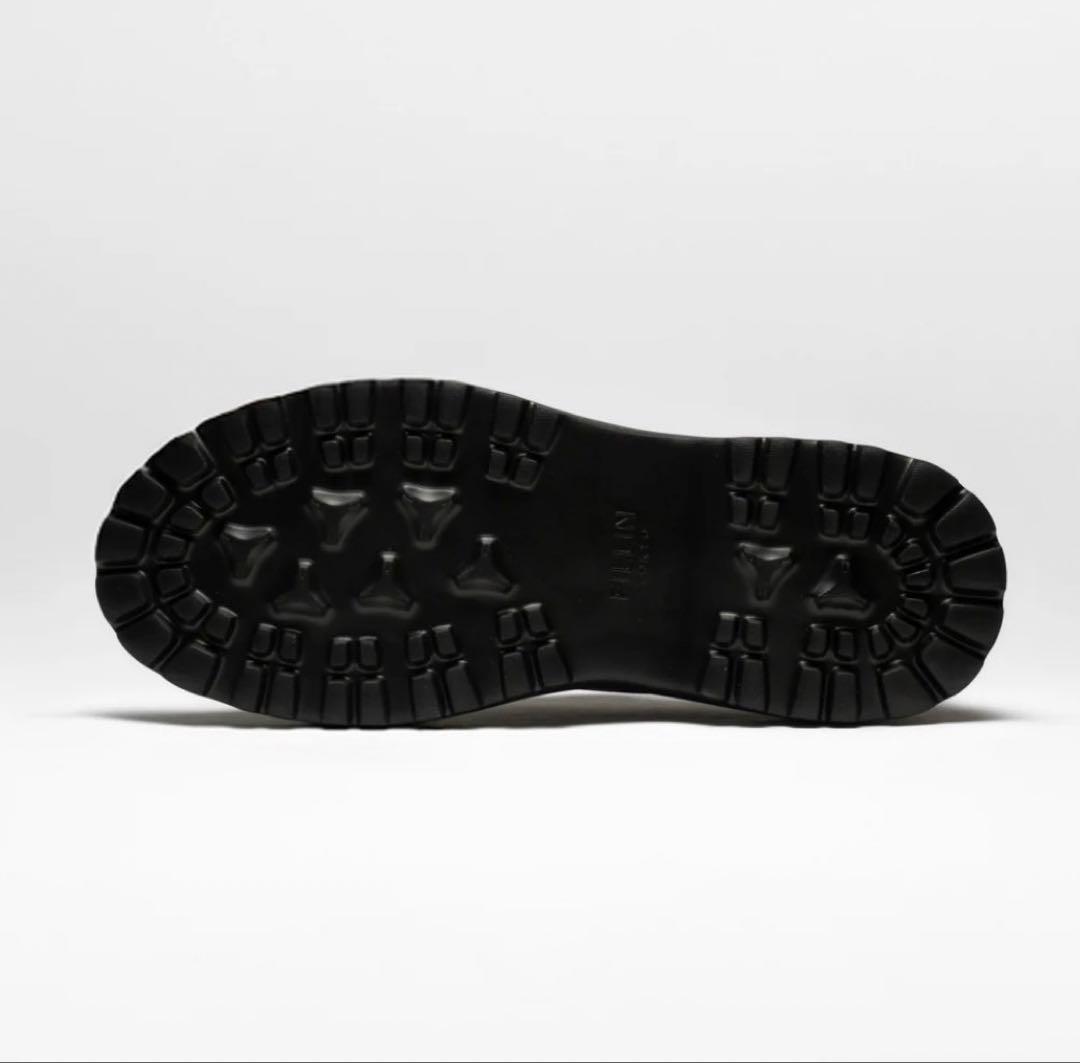 fillin ローファー ブラック 25 厚底 レザー 黒