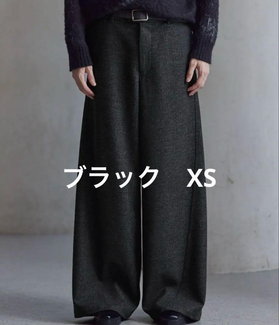 【CLEL】 ウールブレンド ヘリンボーンツイード3Dパンツ XSサイズ