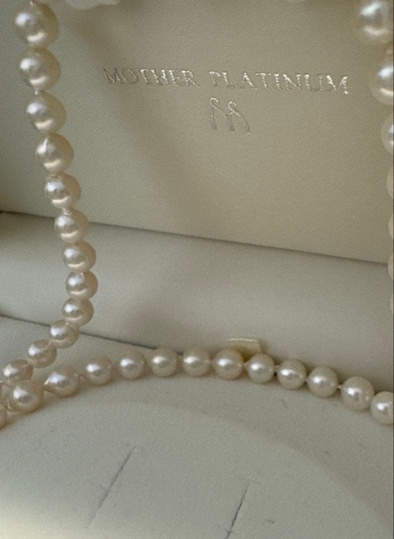 アコヤパール　ロングネックレス　82mm ホワイト系　silver