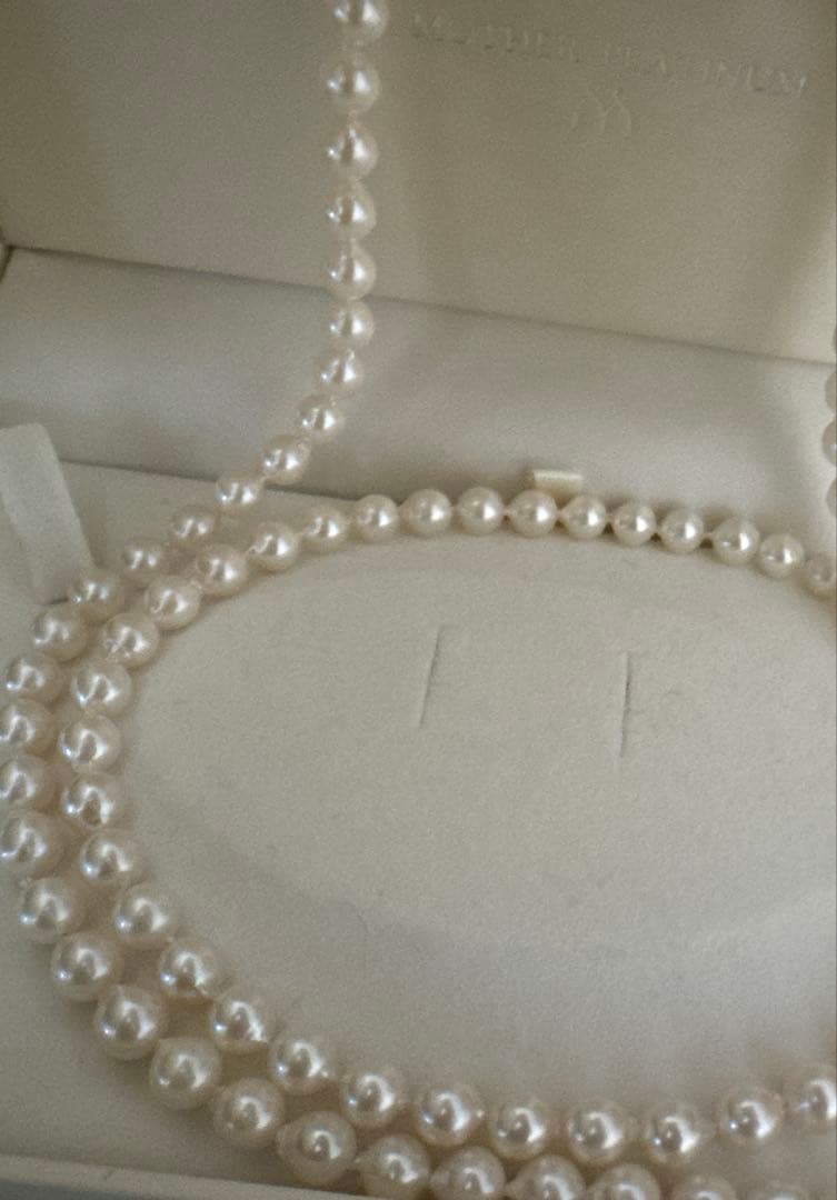 アコヤパール　ロングネックレス　82mm ホワイト系　silver