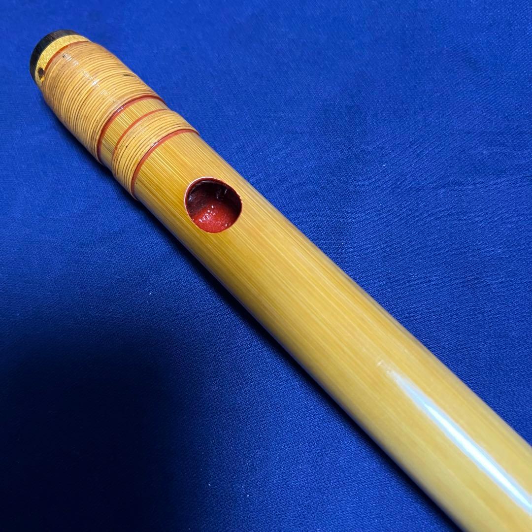 篠笛 喜月 4本調子 唄用（ドレミ調）天地籐巻 笛袋付