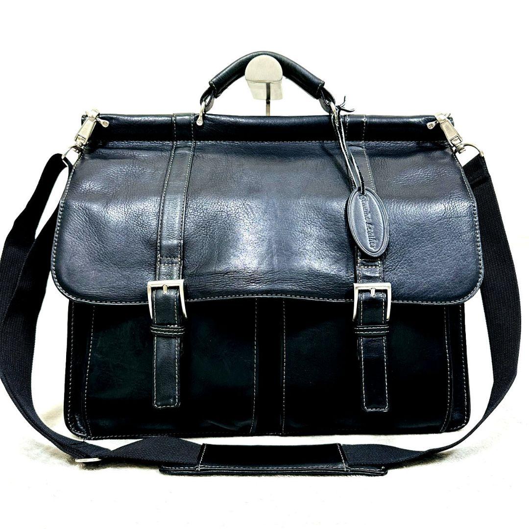 極美品 ウィルソンズレザー 2way ビジネスバッグ ブリーフケース 2室本革