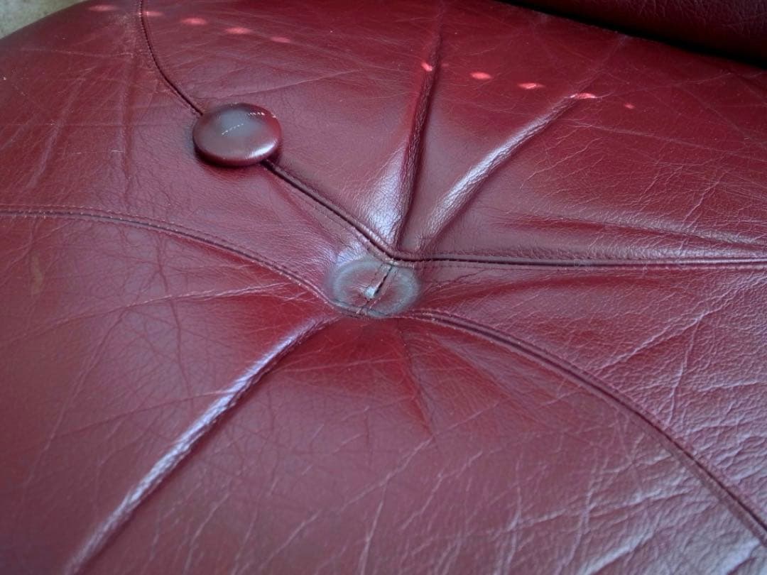 北欧 ヴィンテージ ソファ 本革 レザー チーク