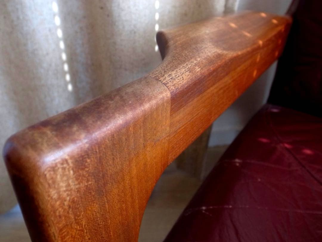 北欧 ヴィンテージ ソファ 本革 レザー チーク