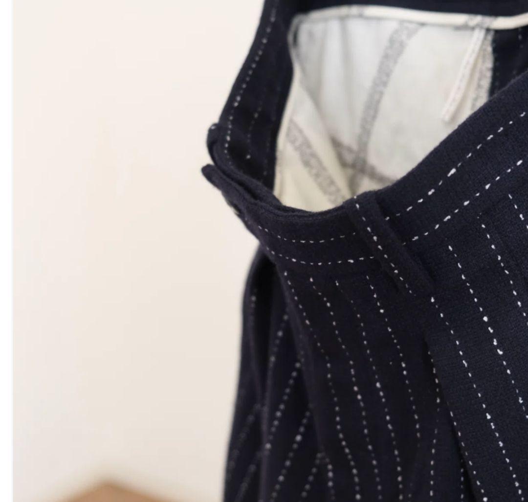 パンツ m's braque TUCKED BAGGY PANTS NAVY