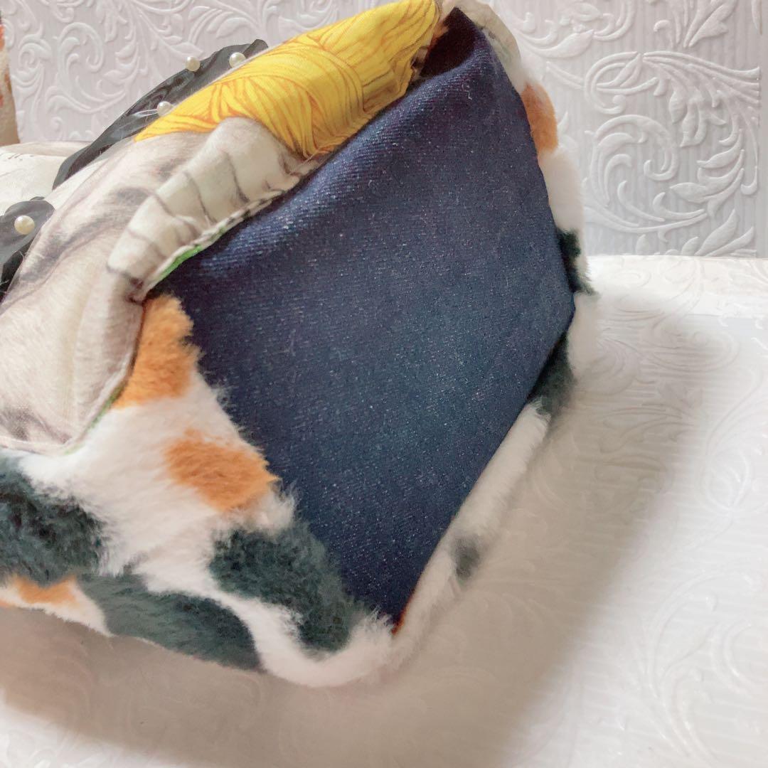 ね*】様 ビッグサイズサバ猫ちゃんトートバッグ　コヤンイサムチョン　ふわモコ三毛