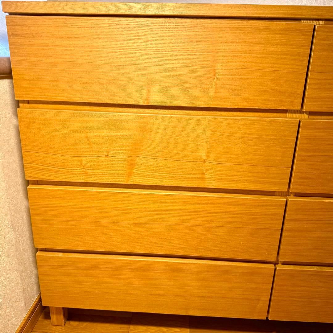 無印良品 廃盤 チェスト４段 幅１２０ｃｍ　オーク材