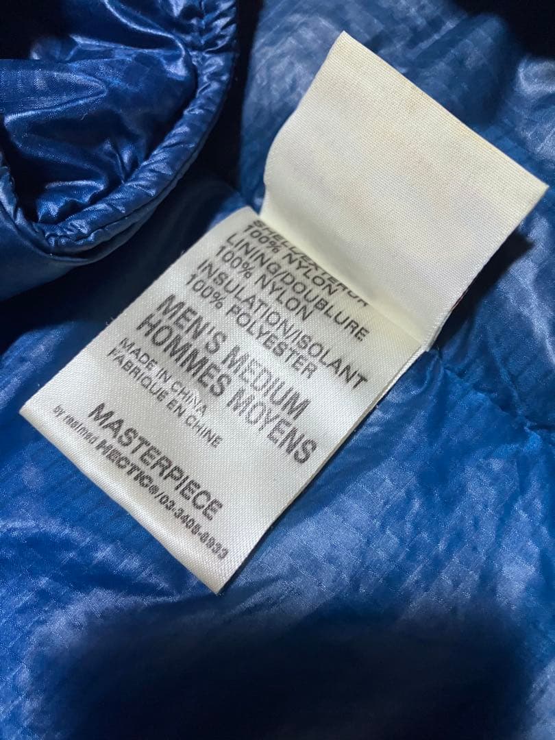 MASTERPIECE 中綿 ライトウェイトジャケット ブルー リフレクター M