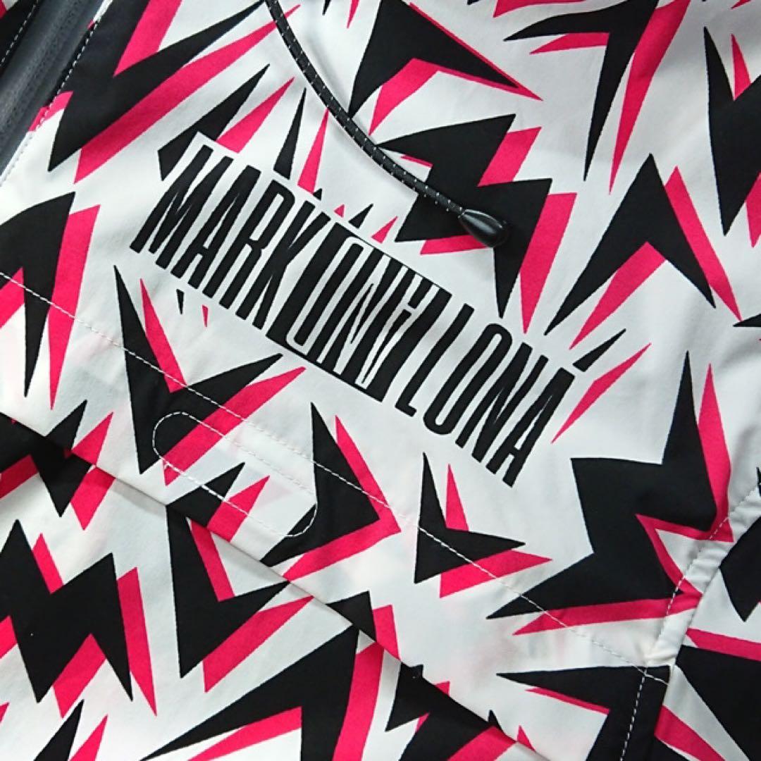 【美品】 マークアンドロナ ナイロンジャケット 総柄 パーカー ゴルフウェア