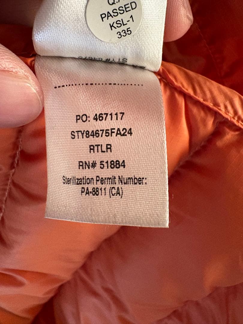 2024年秋冬モデルPatagonia ダウンセーター オレンジ メンズS