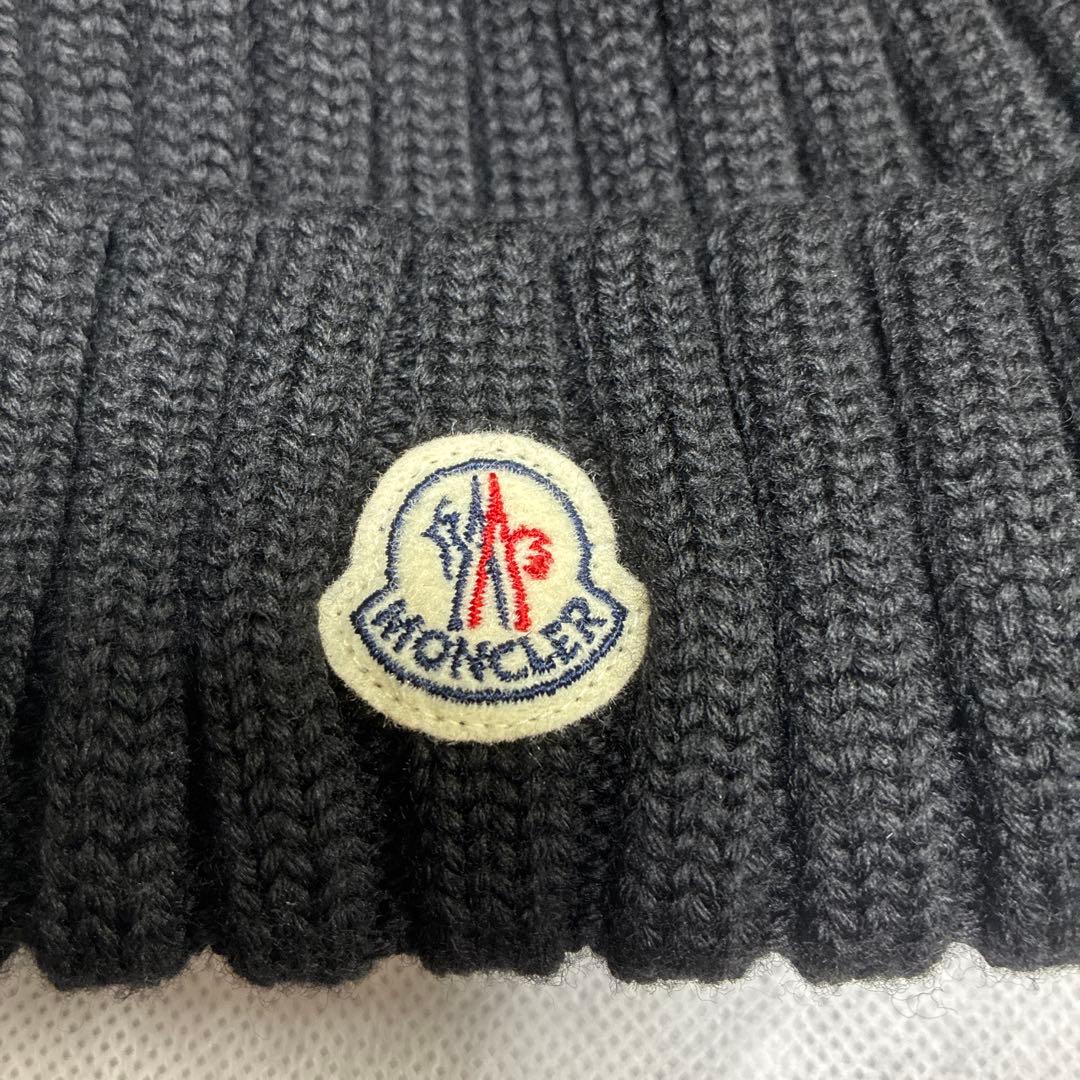 MONCLER ニット帽　黒