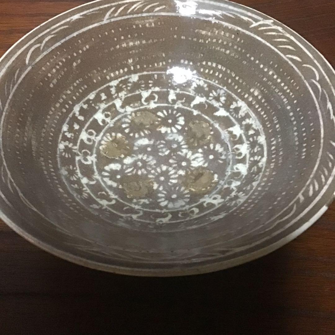 李朝古花三嶋茶碗