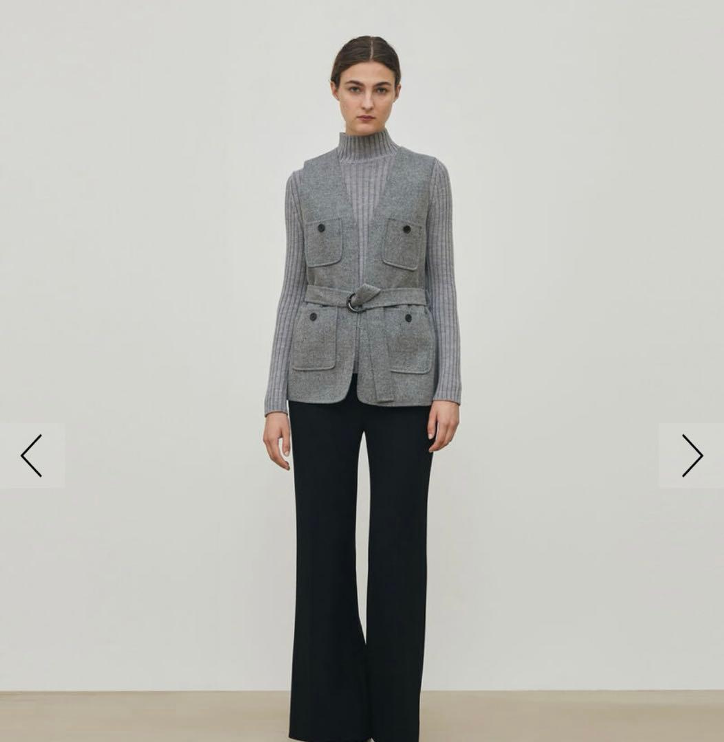 デプレ　ライトダブルフェイスシャギー ベルテッドジレ