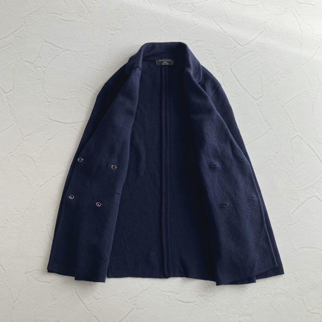 【極美品】ロベルトコリーナ シップス ウール ニット ダブルジャケット 金ボタン
