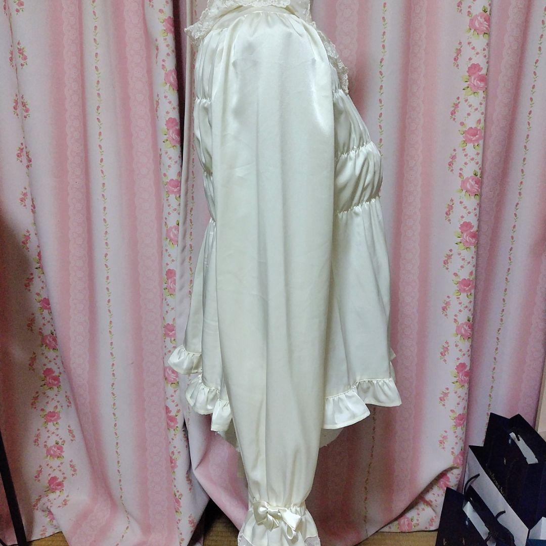 ベイビーザスターズシャインブライト★シャーリングブラウス&ヘドレセット★生成り