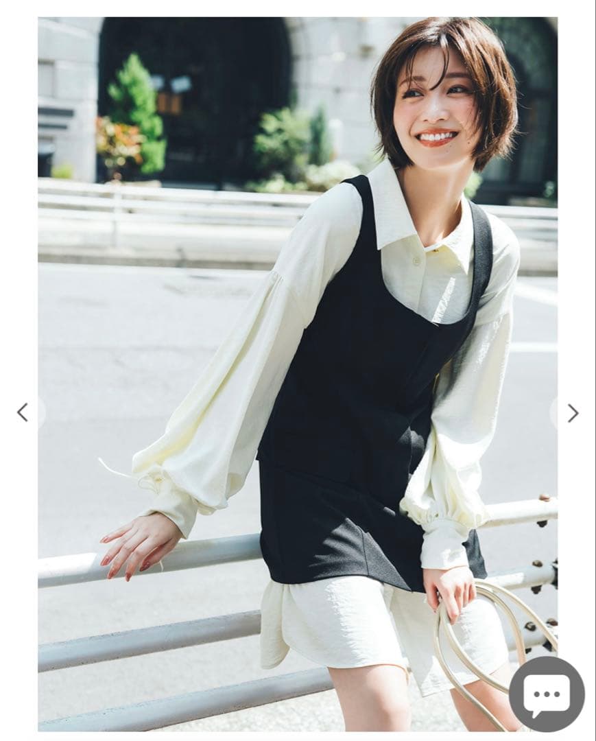 シャツレイヤードミニワンピース