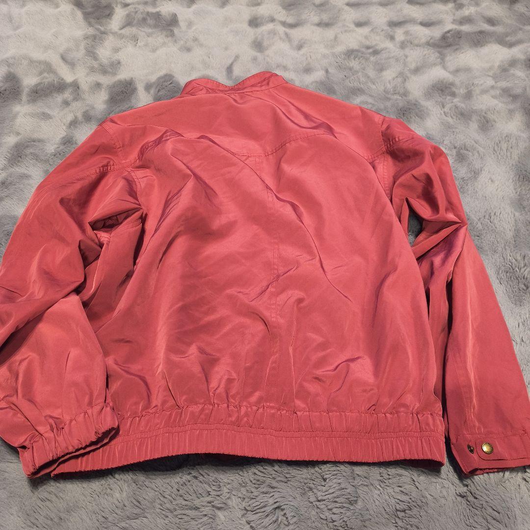 【美品】バーバリー ゴルフ ナイロンジャケット 薄手 エンジ ブルゾン L 赤