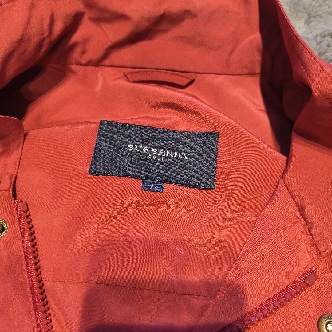 【美品】バーバリー ゴルフ ナイロンジャケット 薄手 エンジ ブルゾン L 赤