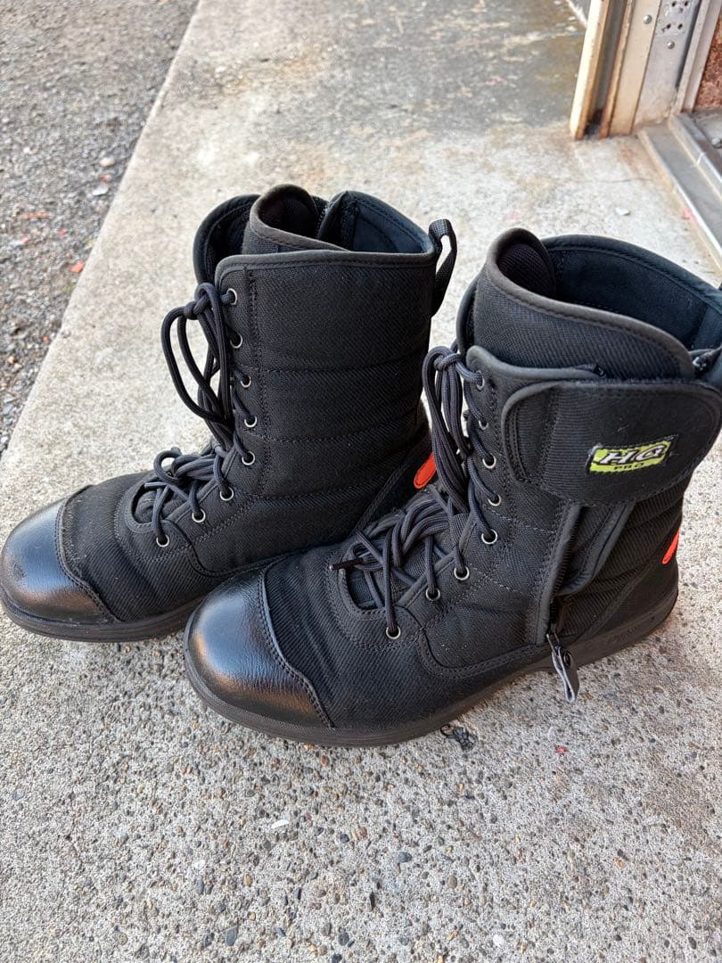 消防　編み上げ　HG-PRO 安全靴 27.5 黒　救助大会