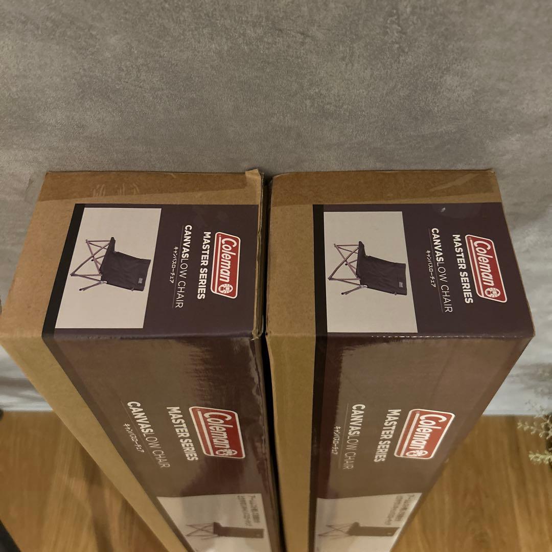 ２脚❗️コールマン コンフォートマスター キャンバスローチェア 折りたたみチェア