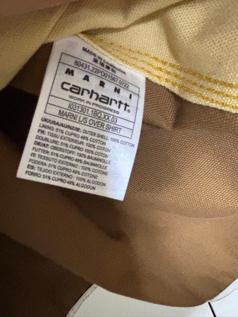 Marni carharrt コラボ　シャツ　ブルゾン　サイズM