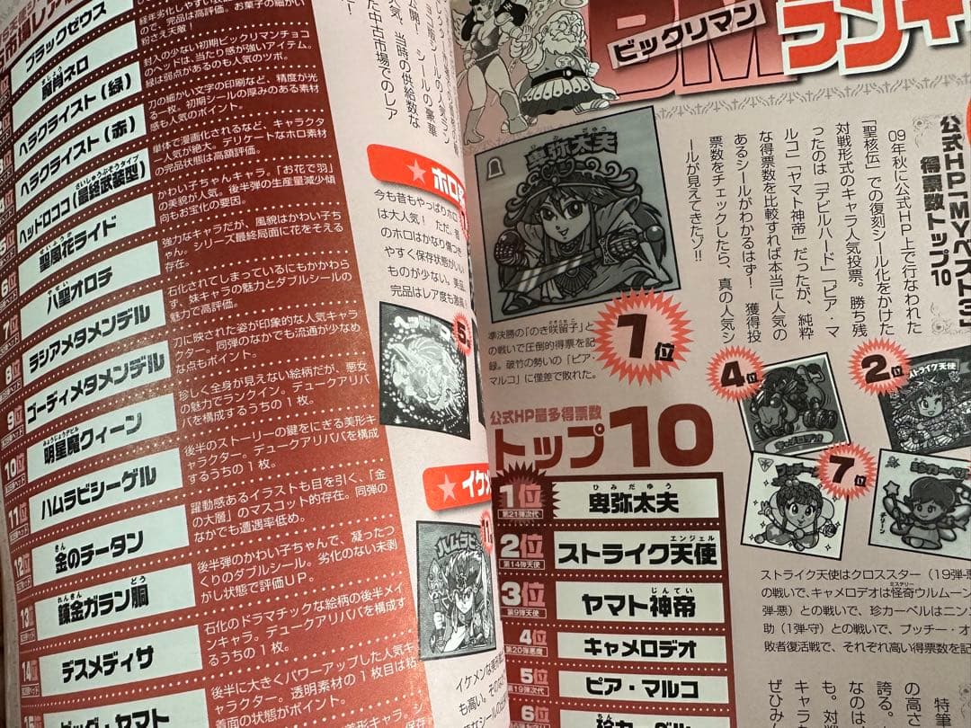 ビックリマン★シールコレクション　別冊宝島　復刻シール　シート