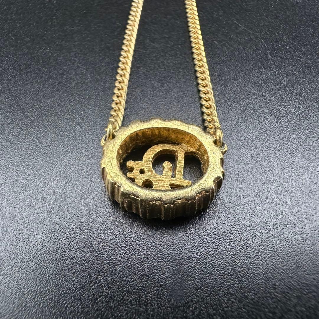 極美品✨　Dior　ネックレス　CD ロゴ　ラインストーン　希少　刻印　1623