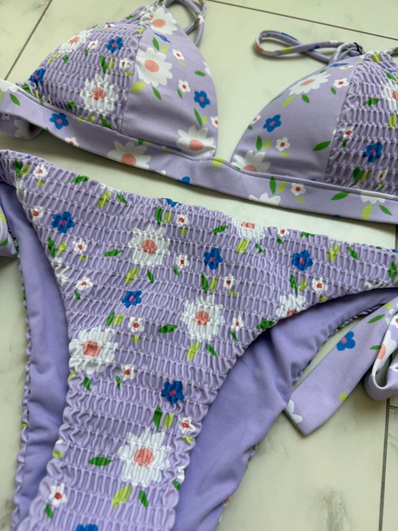 ALEXIA STAM 花柄セパレート水着 L