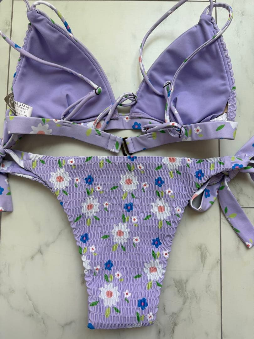 ALEXIA STAM 花柄セパレート水着 L