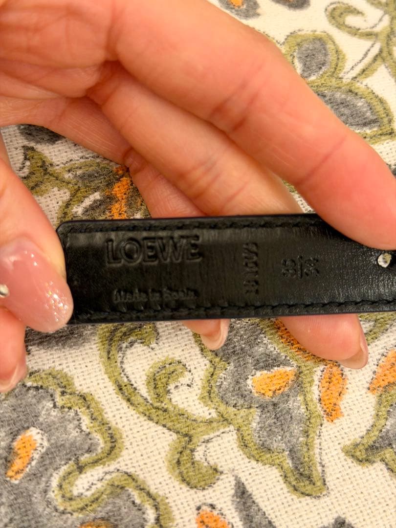 LOEWE ロエベ アナグラム ベルト ネイビー