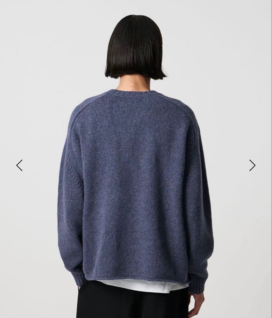 H BEAUTY&YOUTH スポンディッシュ ウール ワイドクルーネック