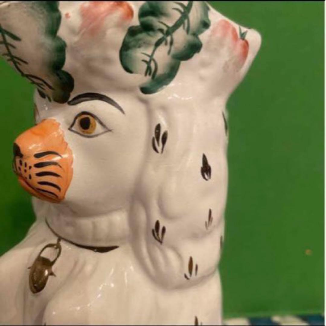 犬　陶器ピッチャー　イギリスアンティーク　スタッフォードシャードッグ　ビンテージ