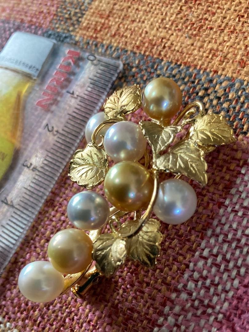 入学式用に‼️限定品‼️あこや真珠ブローチ⭐︎新品⭐︎ピンク・ゴールデン・ブルーのパール