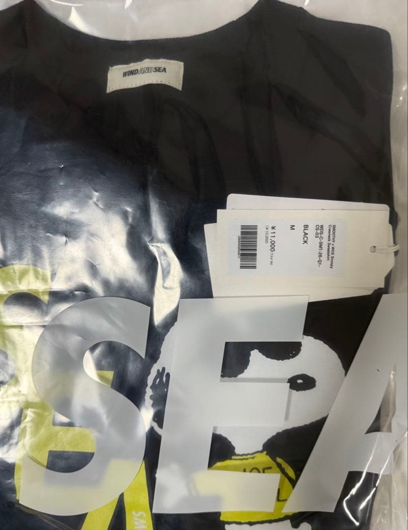 SMOOTHY x WDS Snoopy Crewneck Sweat ブラック