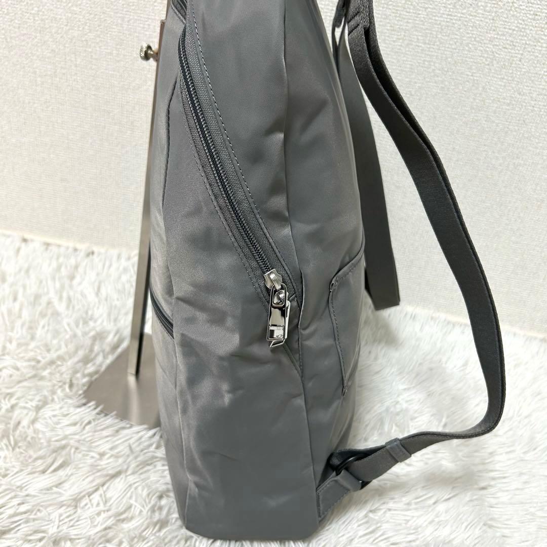 【未使用級✨大容量/ポーチ付き】トゥミ　リュック　ナイロン　シルバーグレー　通勤