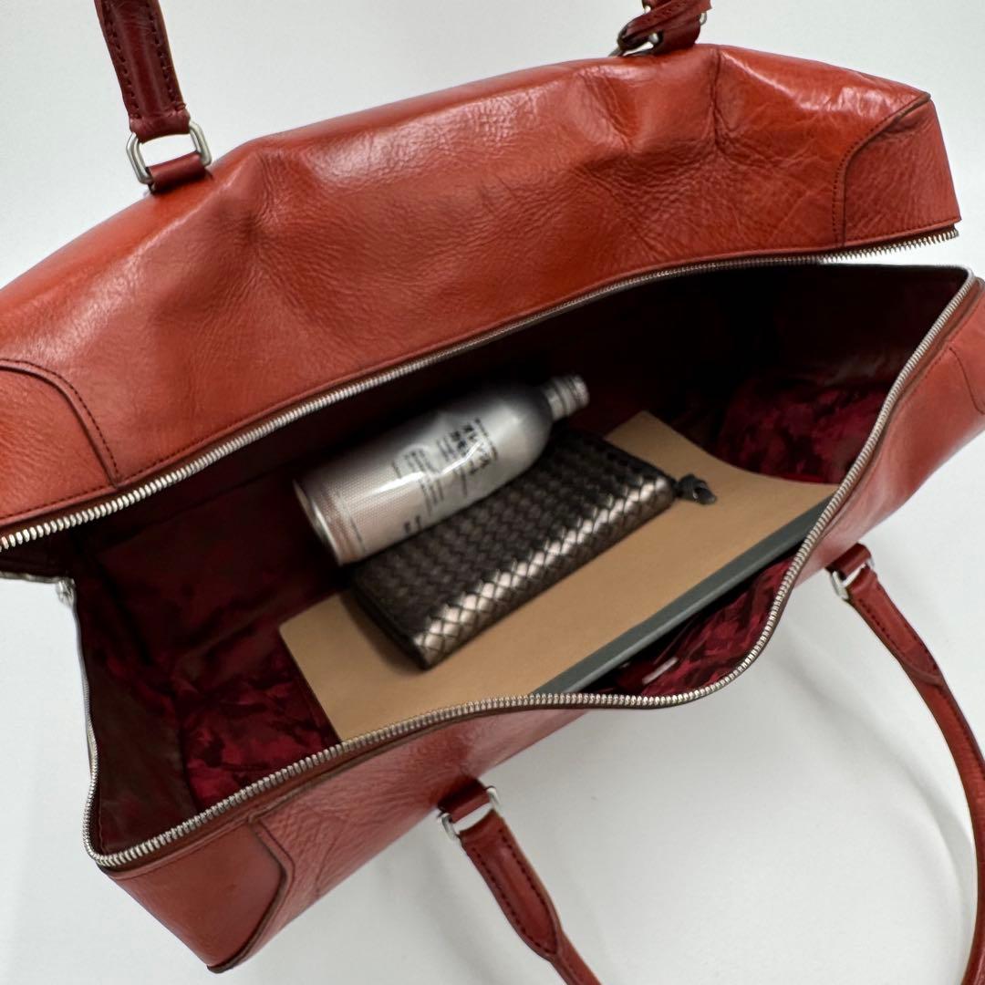 美品 アニアリ レザー ボストンバッグ アンティーク仕上げ W48 旅行 ゴルフ