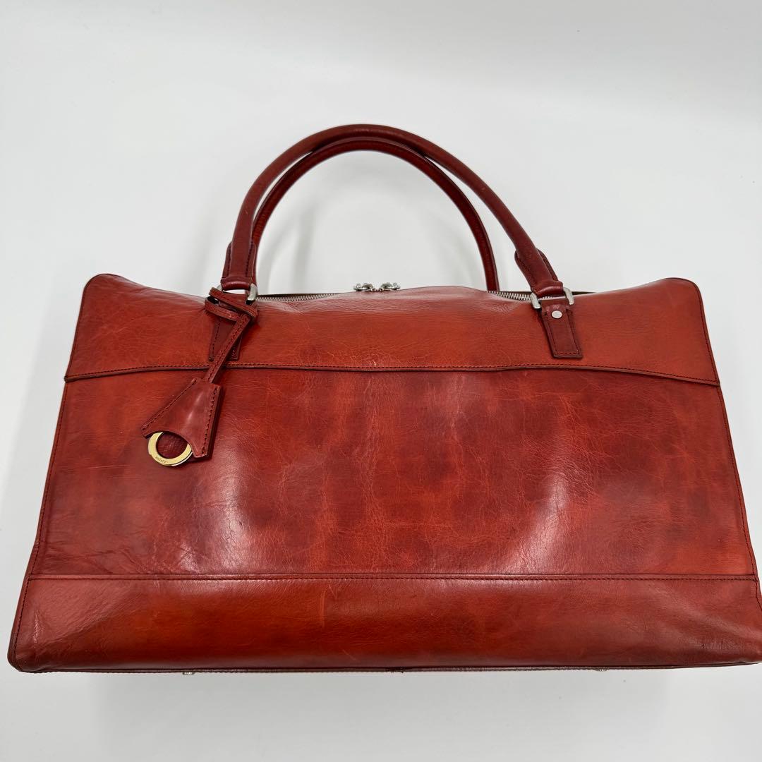 美品 アニアリ レザー ボストンバッグ アンティーク仕上げ W48 旅行 ゴルフ