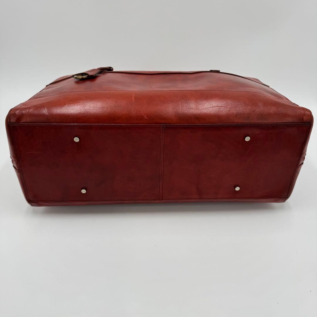 美品 アニアリ レザー ボストンバッグ アンティーク仕上げ W48 旅行 ゴルフ