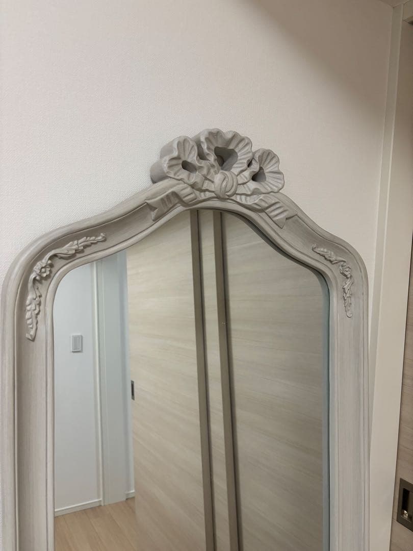 全身鏡 ミラー　シャビー　ハンプトン　姿見　アンティーク調