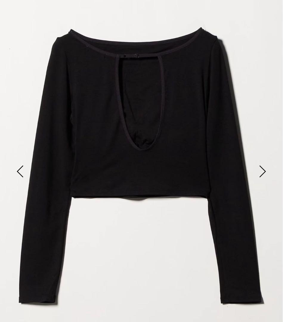 ＜determ＞PIPING OPEN BACK TOP/トップス